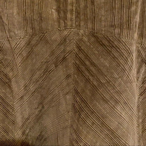 Brown corduroy knee length skirt - Picture 2 of 14